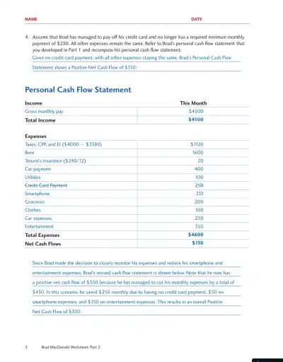 Personal Finance, Fourth Canadian Edition Solution Manual - Page 12 preview image