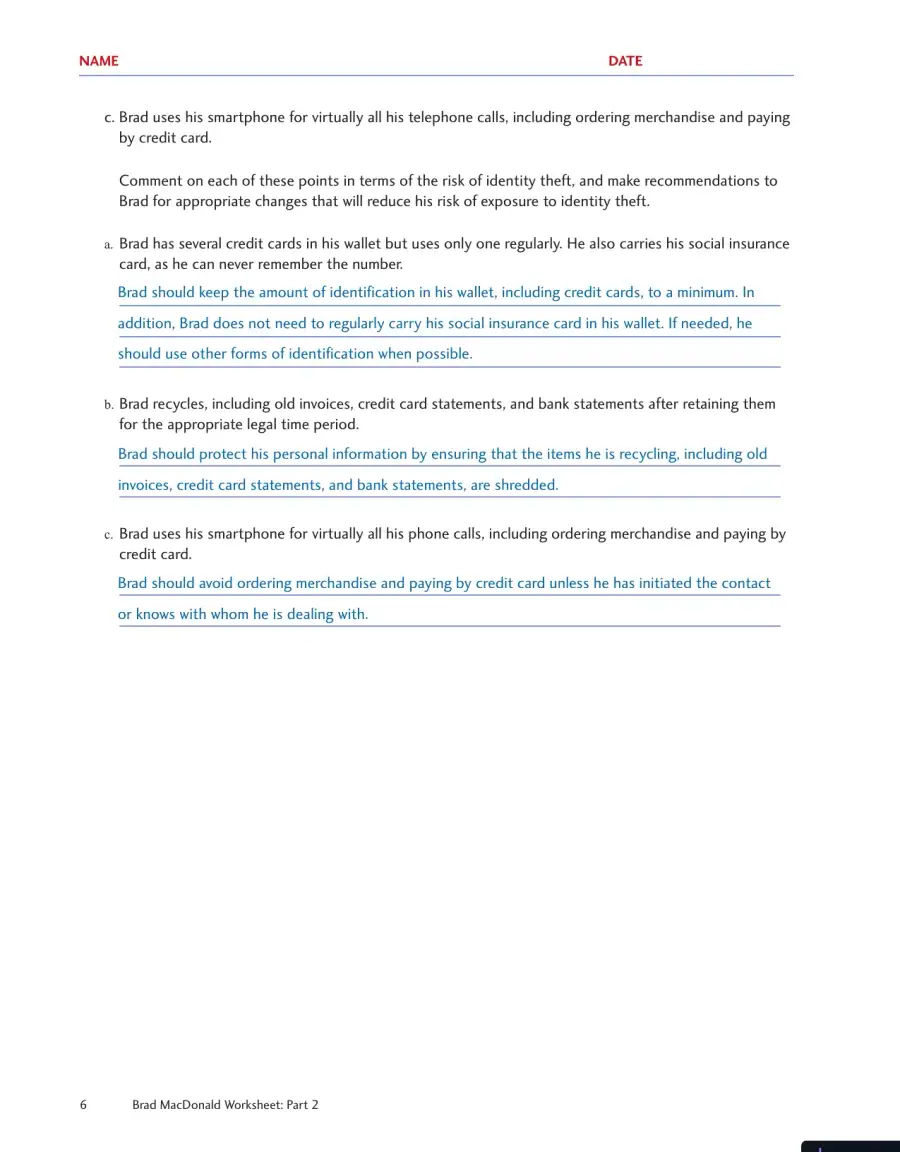 Personal Finance, Fourth Canadian Edition Solution Manual, page 16