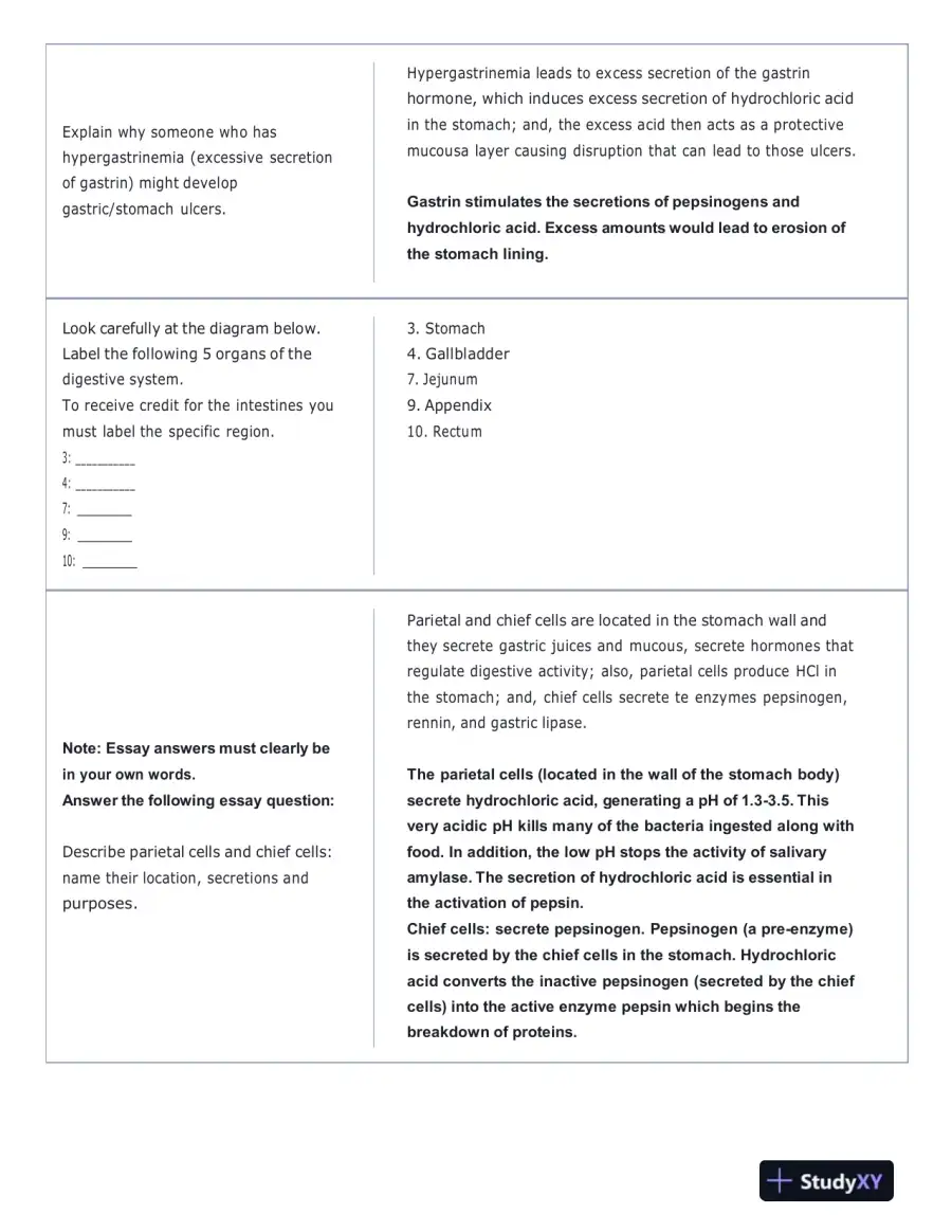 Portage Learning Anatomy and Physiology Final Exam With Answers (142 Solved Questions), page 4