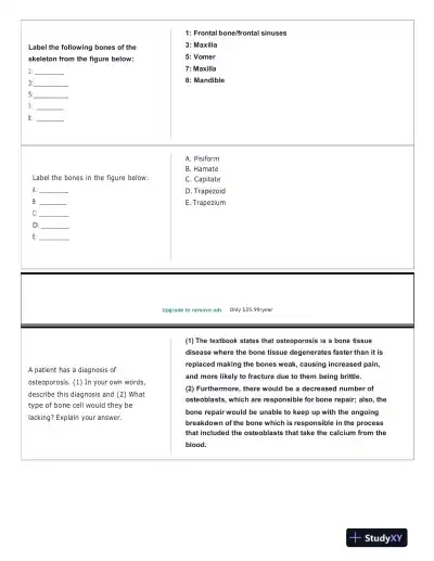 Portage Learning Anatomy and Physiology Final Exam With Answers (142 Solved Questions) - Page 5 preview image