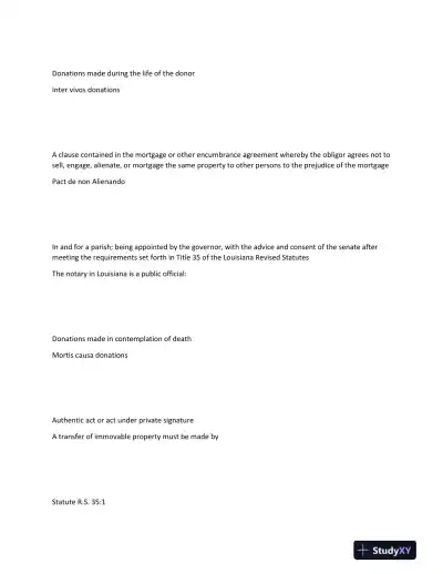 LOUISIANA NOTARY Practice Exam With Answers (136 Solved Questions) - Page 7 preview image