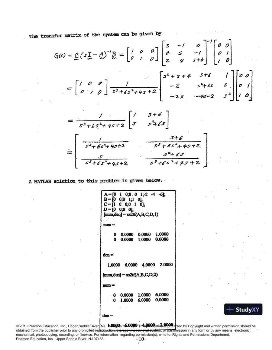 Solution Manual For Modern Control Engineering, 5th Edition, page 11