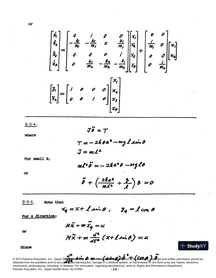 Solution Manual For Modern Control Engineering, 5th Edition, page 15