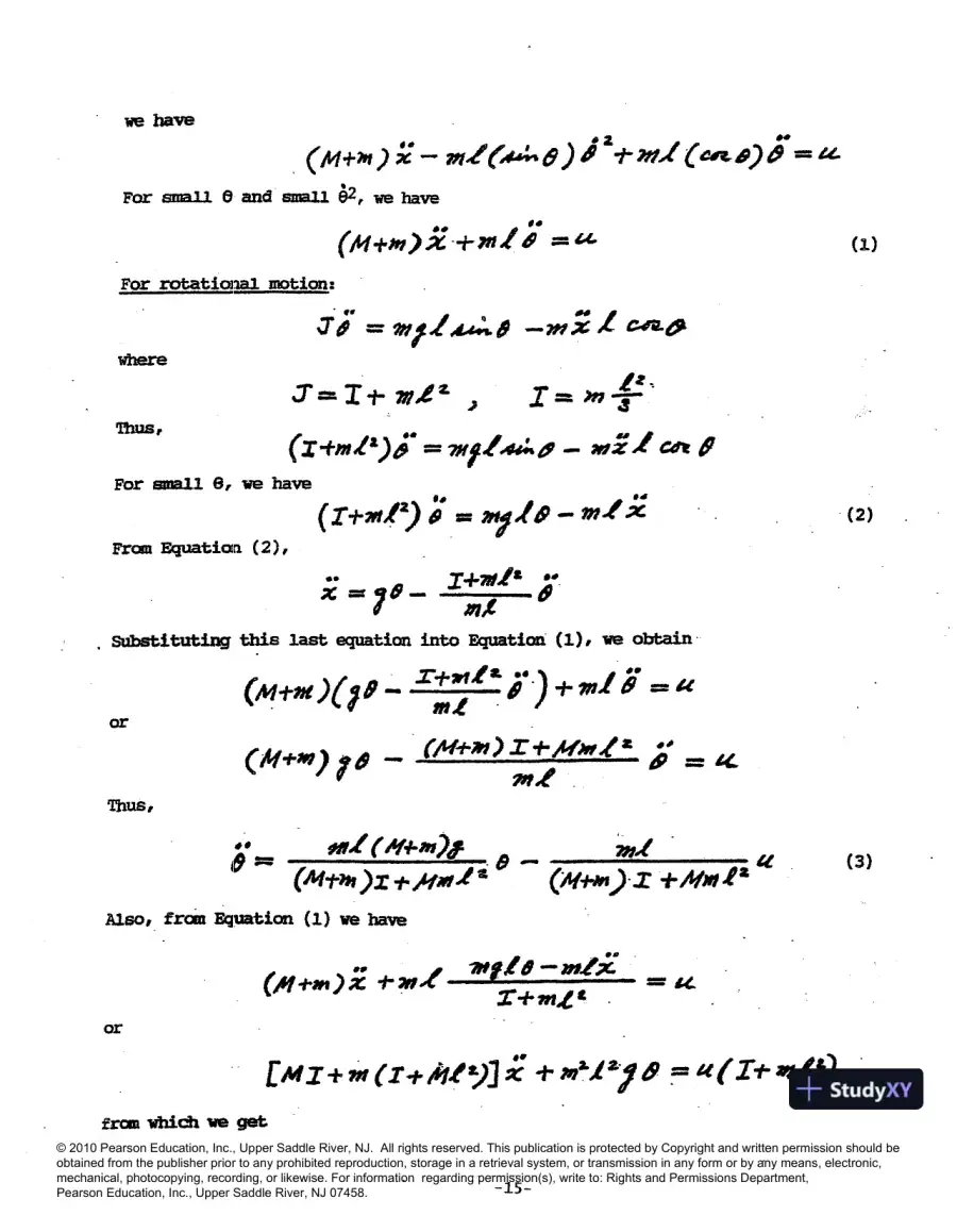 Solution Manual For Modern Control Engineering, 5th Edition, page 16
