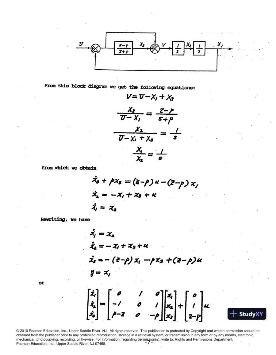 Solution Manual For Modern Control Engineering, 5th Edition, page 8