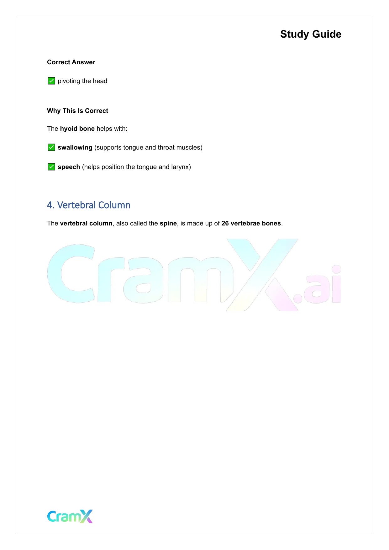 Anatomy and Physiology - The Skeletal System - Page 6 preview image