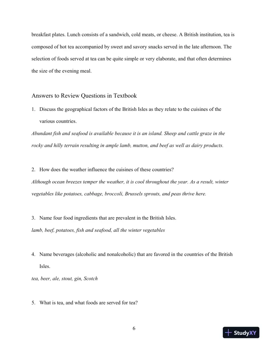 Class Notes for International Cooking: A Culinary Journey, 3rd Edition, page 11