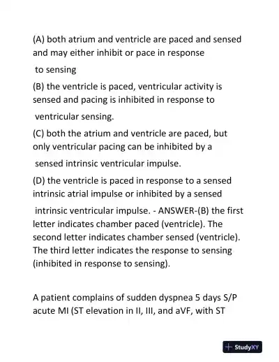 2024-2025 CCRN Pharmacology Real Exam With Answers (72 Solved Questions) - Page 10 preview image