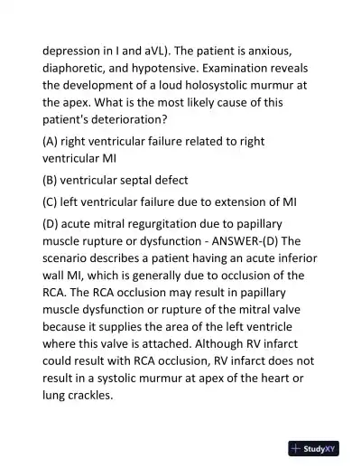 2024-2025 CCRN Pharmacology Real Exam With Answers (72 Solved Questions) - Page 11 preview image