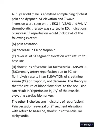 2024-2025 CCRN Pharmacology Real Exam With Answers (72 Solved Questions) - Page 12 preview image