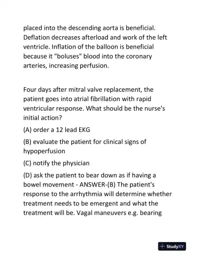 2024-2025 CCRN Pharmacology Real Exam With Answers (72 Solved Questions) - Page 14 preview image