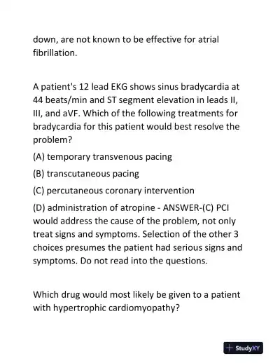 2024-2025 CCRN Pharmacology Real Exam With Answers (72 Solved Questions) - Page 15 preview image