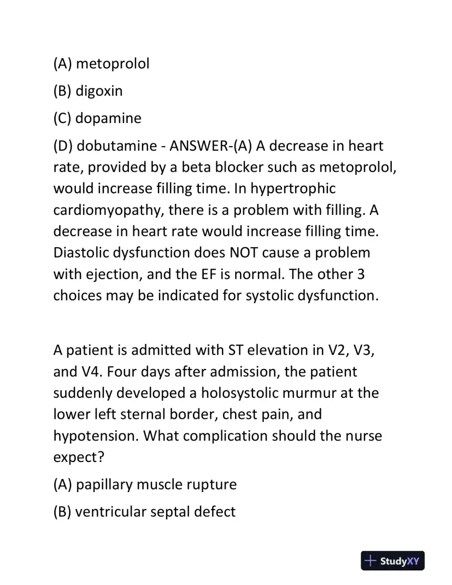 2024-2025 CCRN Pharmacology Real Exam With Answers (72 Solved Questions), page 16