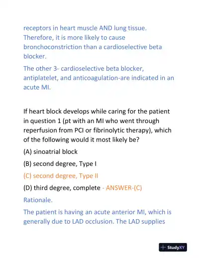 2024-2025 CCRN Pharmacology Real Exam With Answers (72 Solved Questions) - Page 4 preview image