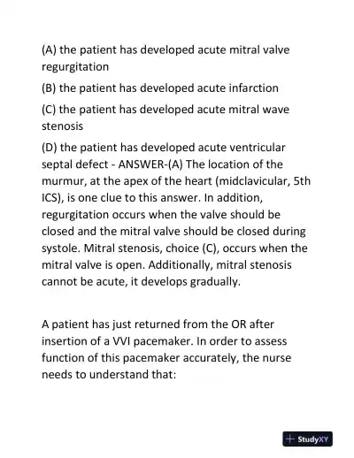 2024-2025 CCRN Pharmacology Real Exam With Answers (72 Solved Questions) - Page 9 preview image