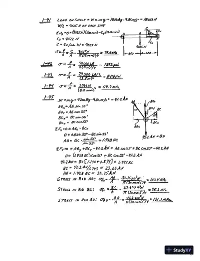 Solution Manual For Applied Strength Of Materials, 5th Edition - Page 4 preview image