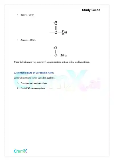 Organic Chemistry II - Carboxylic Acids and their Derivatives - Page 2 preview image