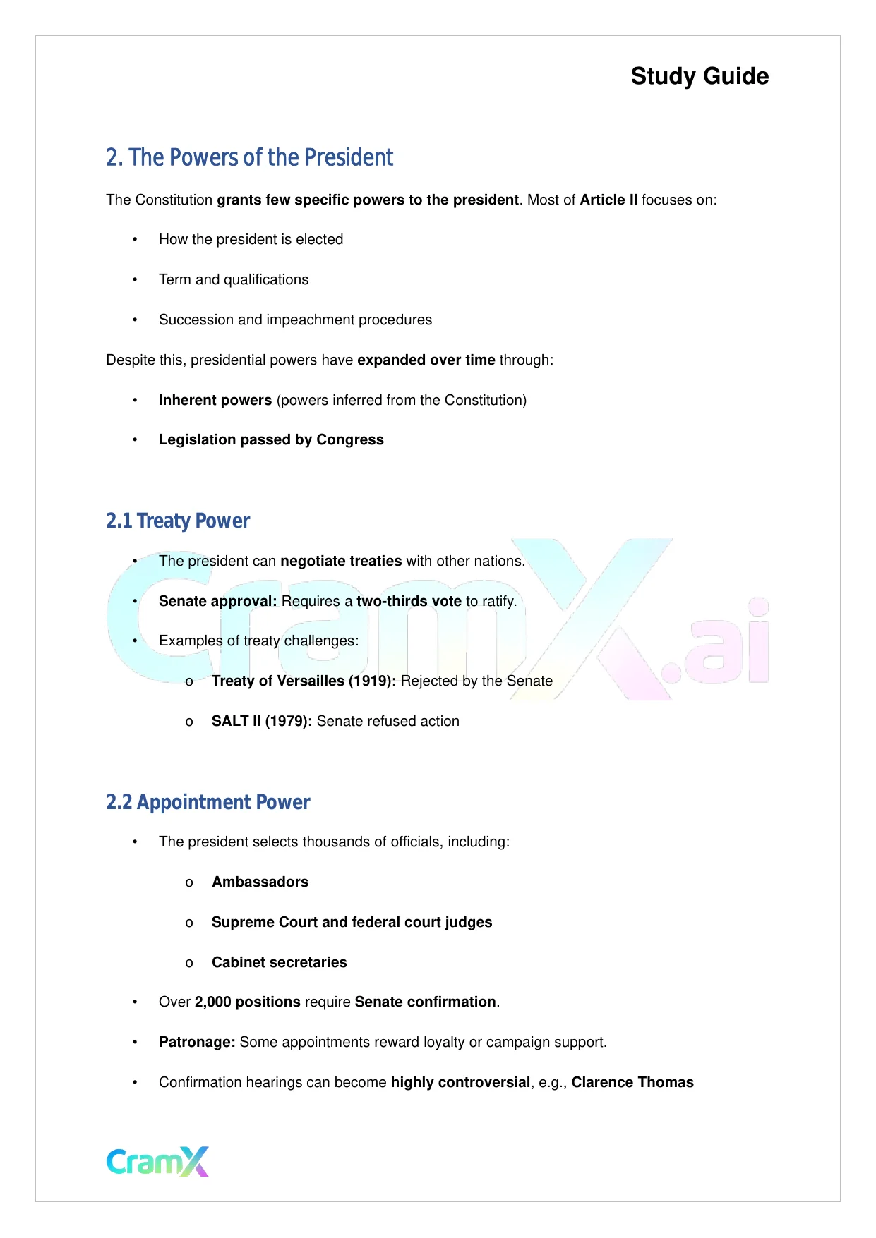 American Government - The President - Page 2 preview image