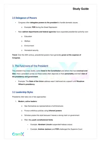 American Government - The President - Page 4 preview image