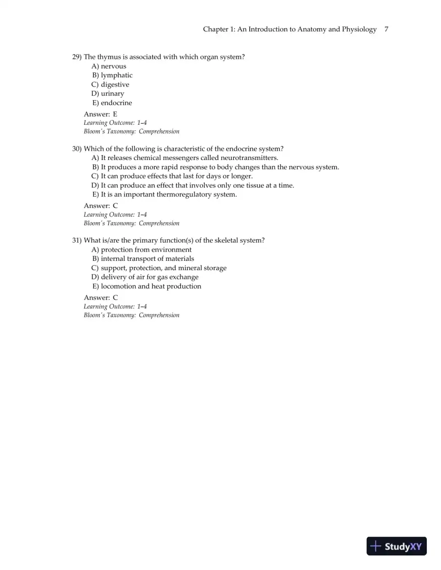Test Bank for Essentials of Anatomy and Physiology , 7th Edition, page 10