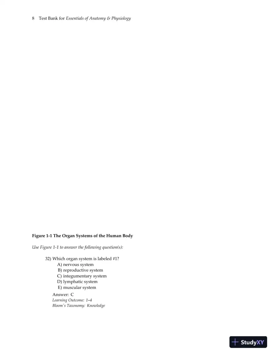 Test Bank for Essentials of Anatomy and Physiology , 7th Edition, page 11