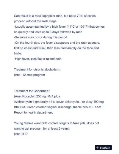 AANP Pediatrics FNP Certification Exam With Answers (236 Solved Questions) - Page 10 preview image