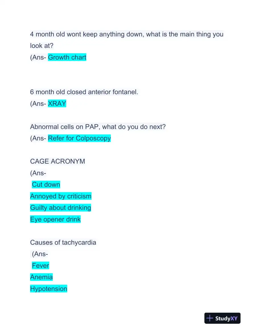 AANP Pediatrics FNP Certification Exam With Answers (236 Solved Questions), page 3