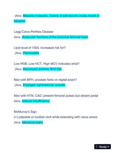 AANP Pediatrics FNP Certification Exam With Answers (236 Solved Questions) - Page 6 preview image