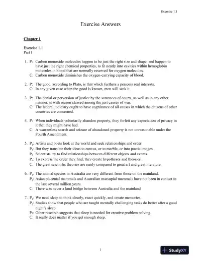 Solution Manual for Logic: The Essentials, 1st Edition - Page 1 preview image