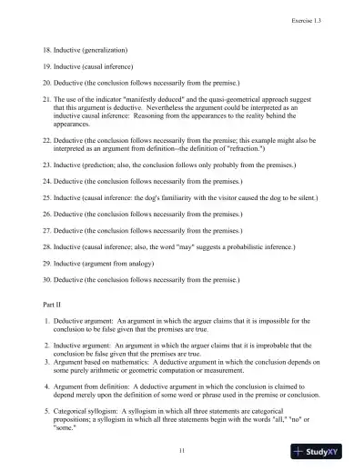 Solution Manual for Logic: The Essentials, 1st Edition - Page 12 preview image