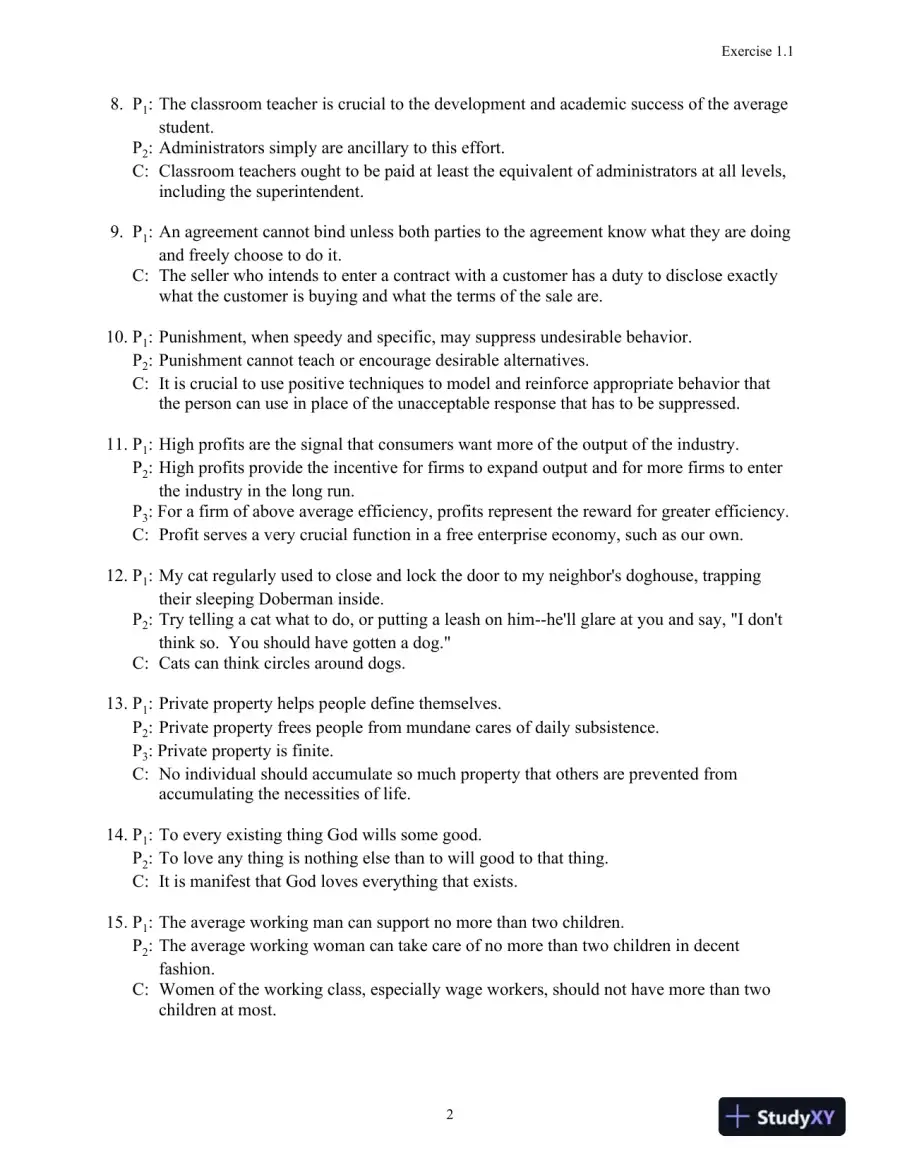Solution Manual for Logic: The Essentials, 1st Edition, page 3