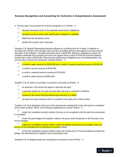 Revenue Recognition and Accounting for Contracts: A Comprehensive Assessment - Page 1 preview image
