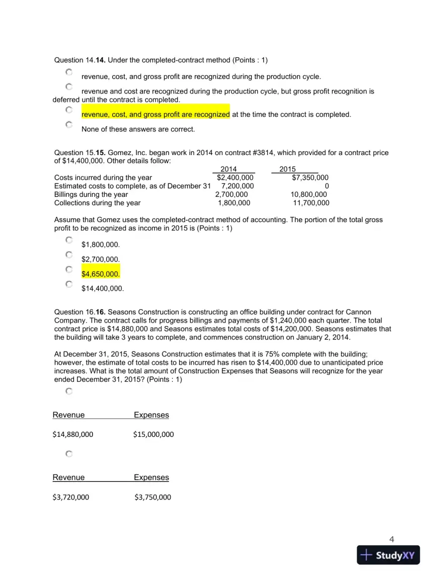 Revenue Recognition and Accounting for Contracts: A Comprehensive Assessment, page 5