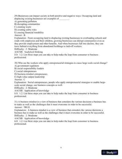 Test Bank for Business in Action , 8th Edition - Page 10 preview image