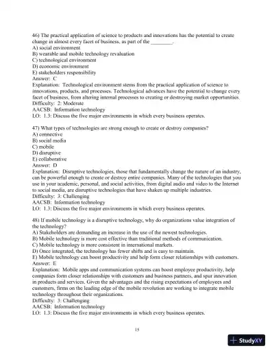 Test Bank for Business in Action , 8th Edition - Page 16 preview image