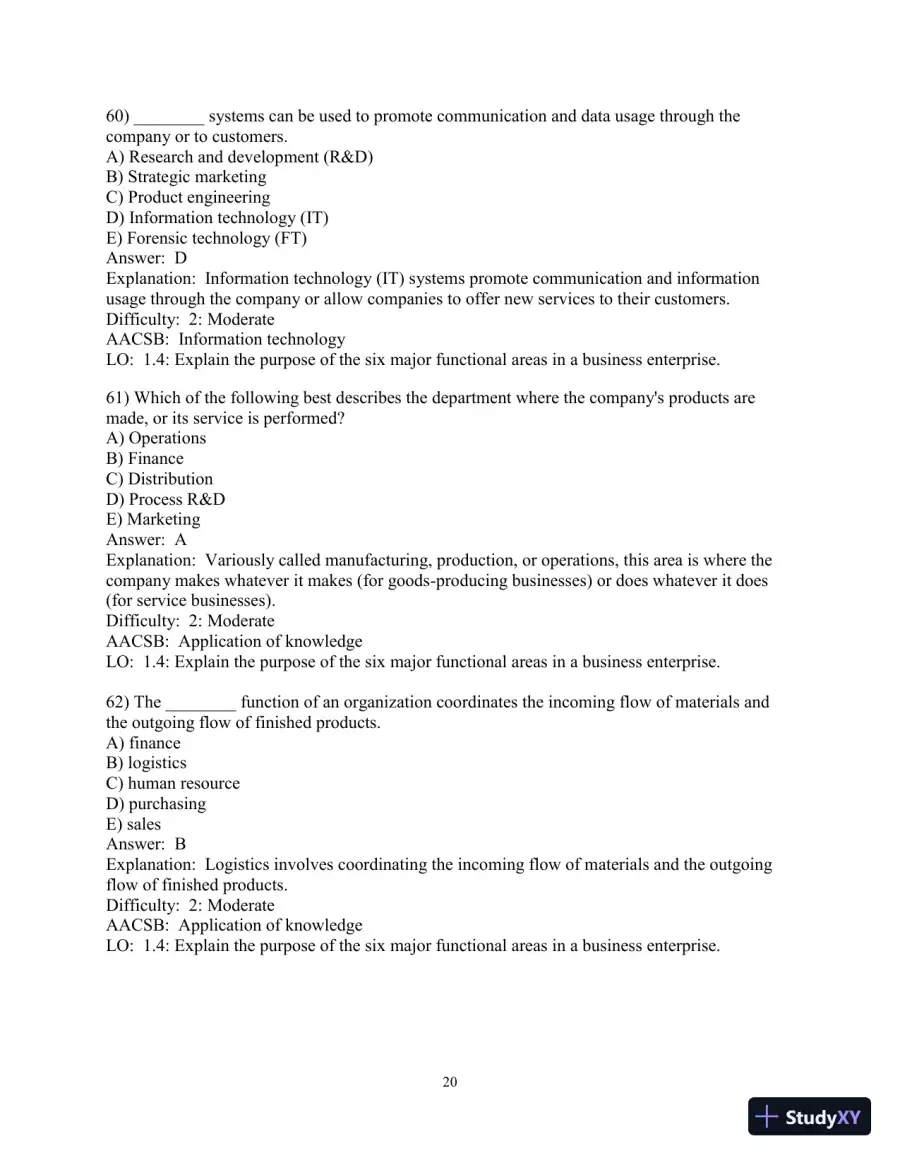 Test Bank for Business in Action , 8th Edition, page 21