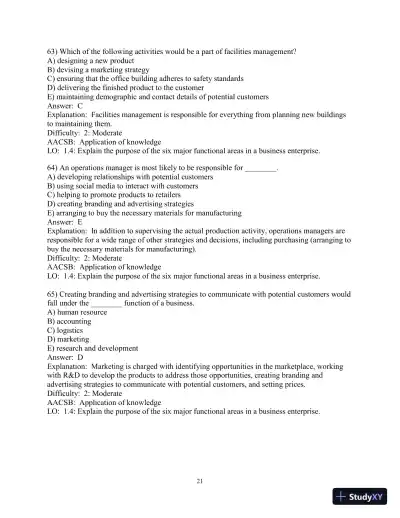 Test Bank for Business in Action , 8th Edition - Page 22 preview image