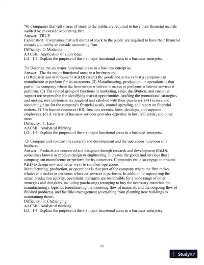 Test Bank for Business in Action , 8th Edition - Page 24 preview image