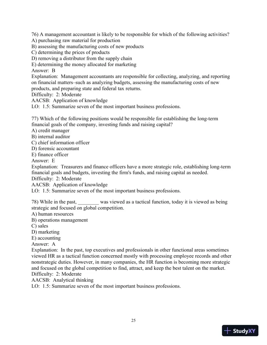 Test Bank for Business in Action , 8th Edition, page 26