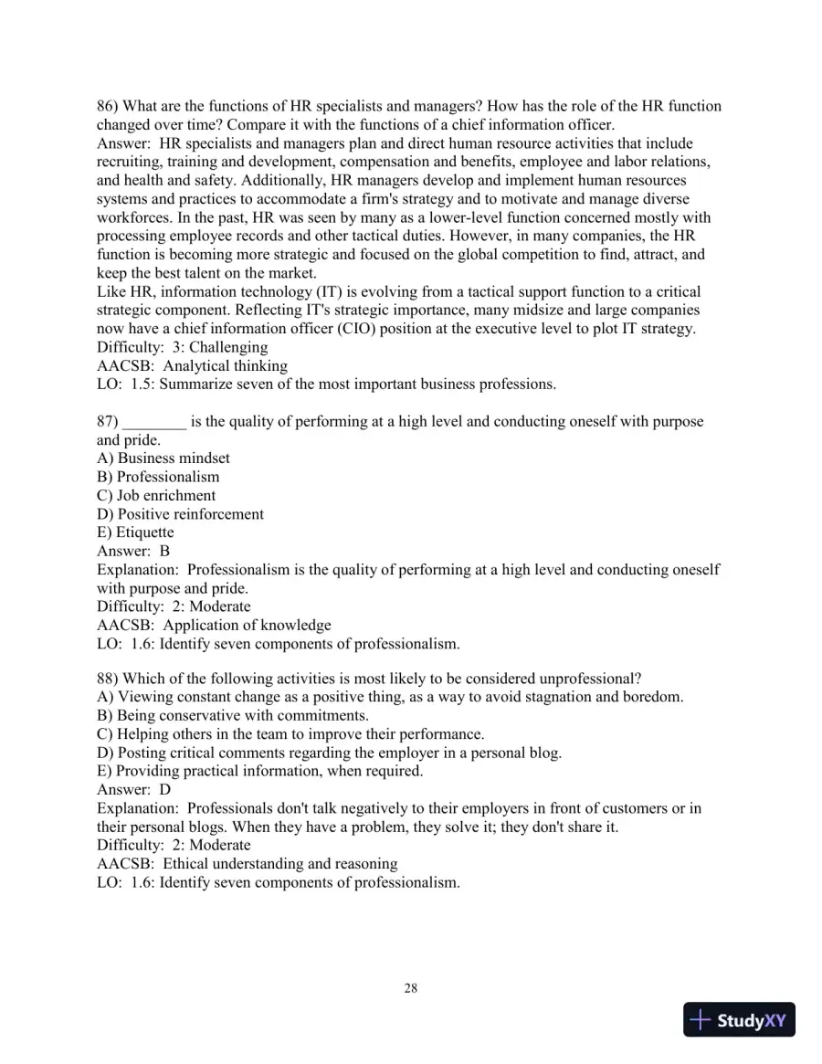 Test Bank for Business in Action , 8th Edition, page 29