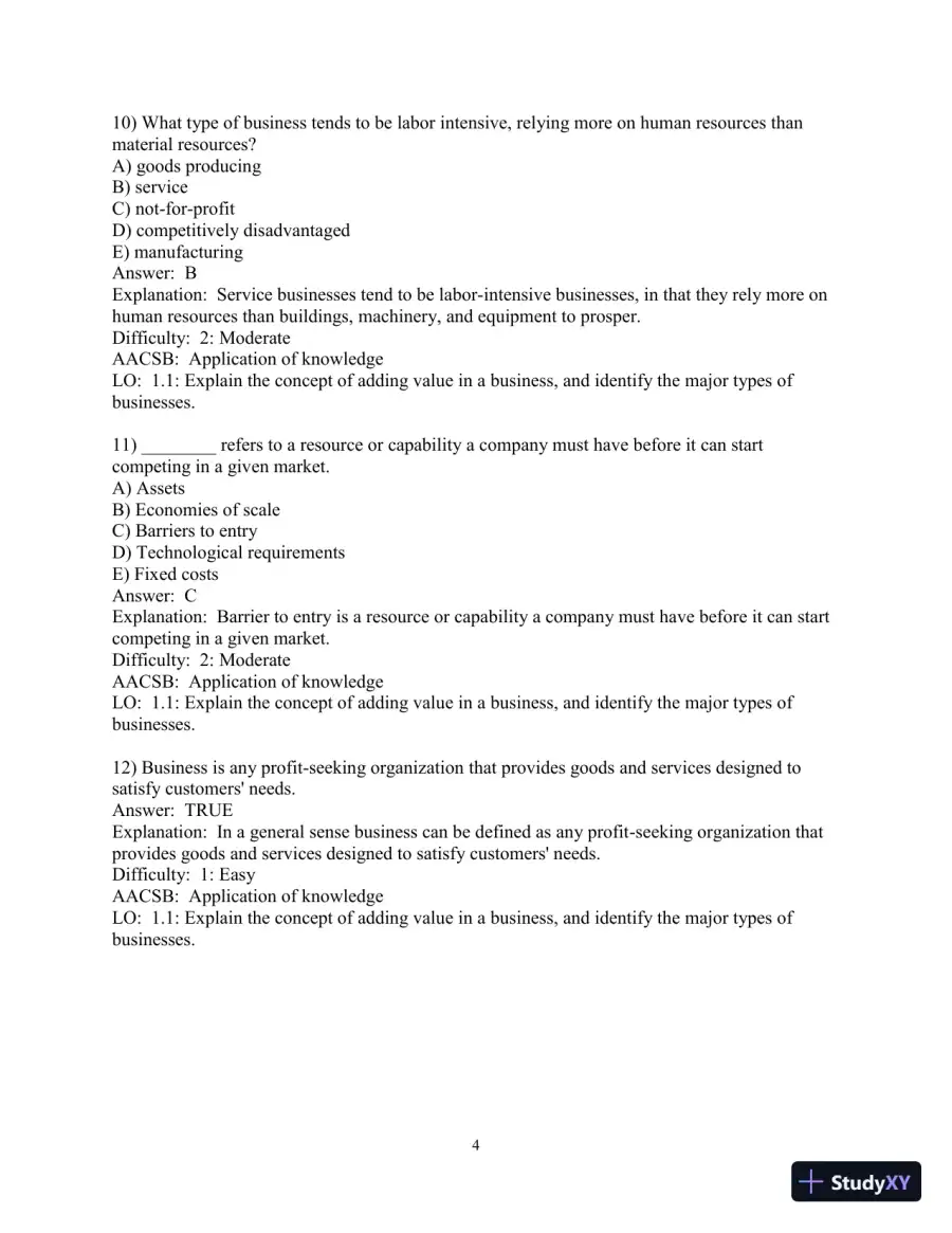 Test Bank for Business in Action , 8th Edition, page 5