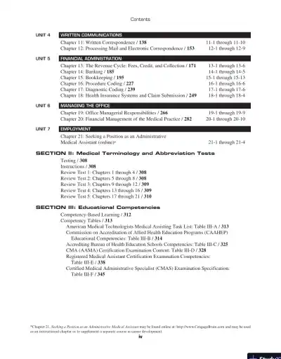 Solution Manual For Administrative Medical Assisting, 8th Edition - Page 4 preview image