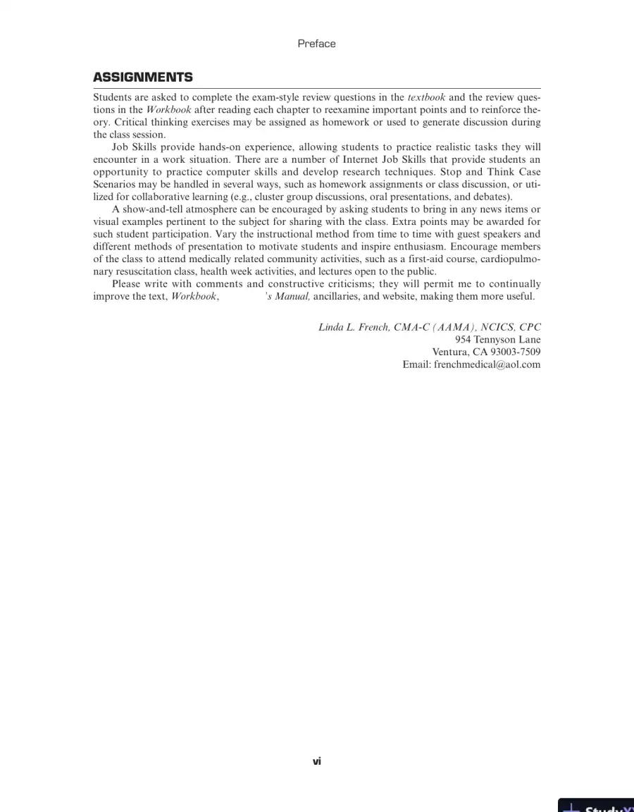 Solution Manual For Administrative Medical Assisting, 8th Edition, page 6