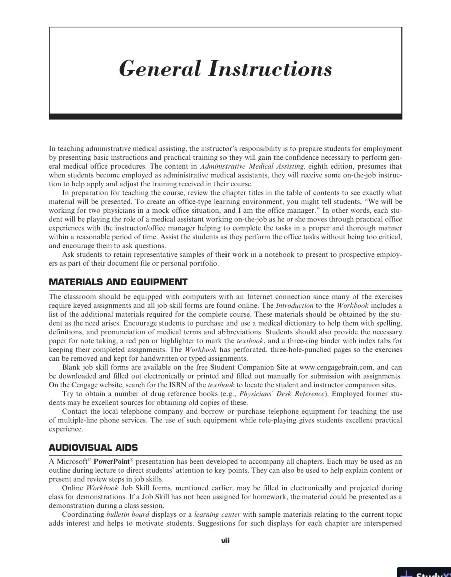 Solution Manual For Administrative Medical Assisting, 8th Edition, page 7