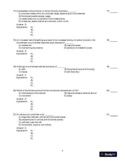 Human Anatomy And Physiology, 9th Edition Test Bank - Page 5 preview image
