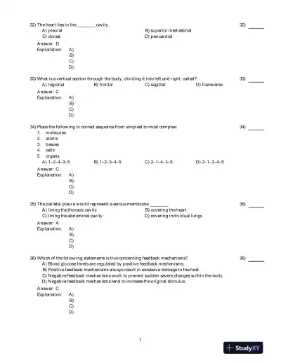 Human Anatomy And Physiology, 9th Edition Test Bank - Page 8 preview image