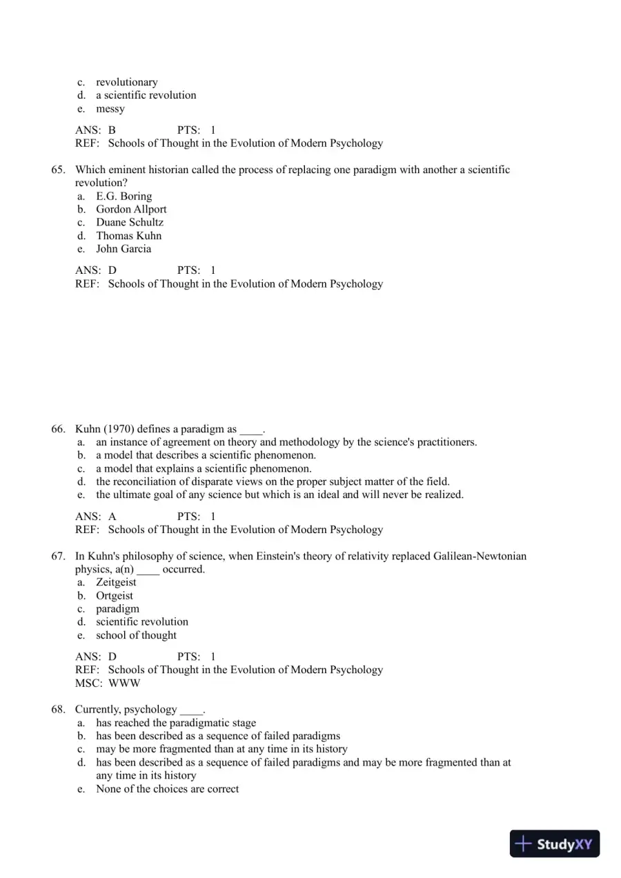 A History Of Modern Psychology, 10th Edition Test Bank, page 16