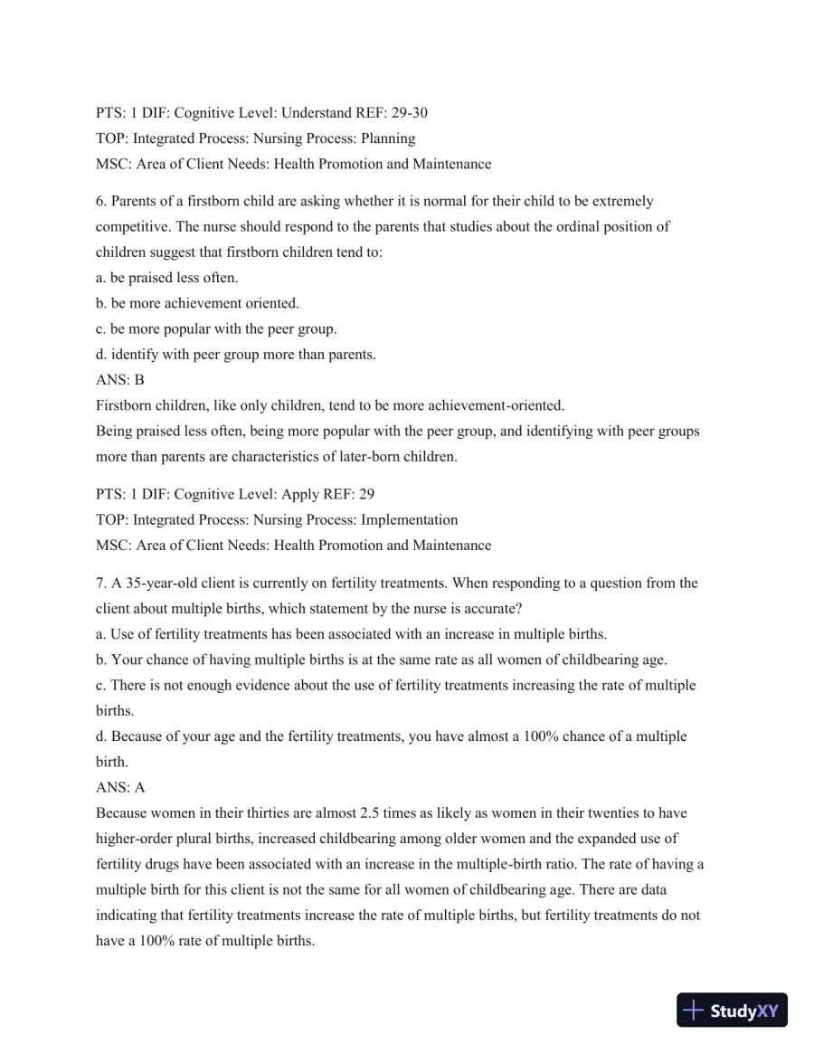 Test Bank For Wong's Essentials Of Pediatric Nursing, 9th Edition, page 16