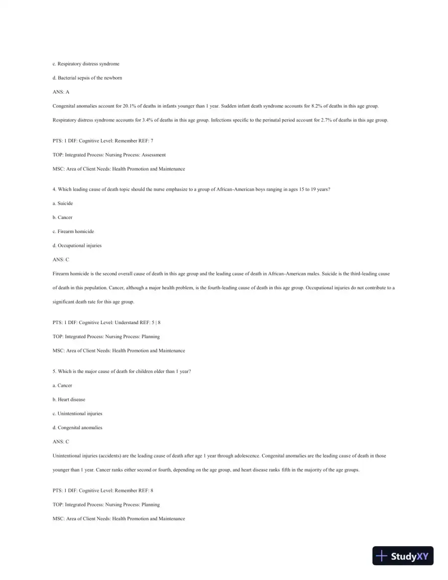 Test Bank For Wong's Essentials Of Pediatric Nursing, 9th Edition, page 3