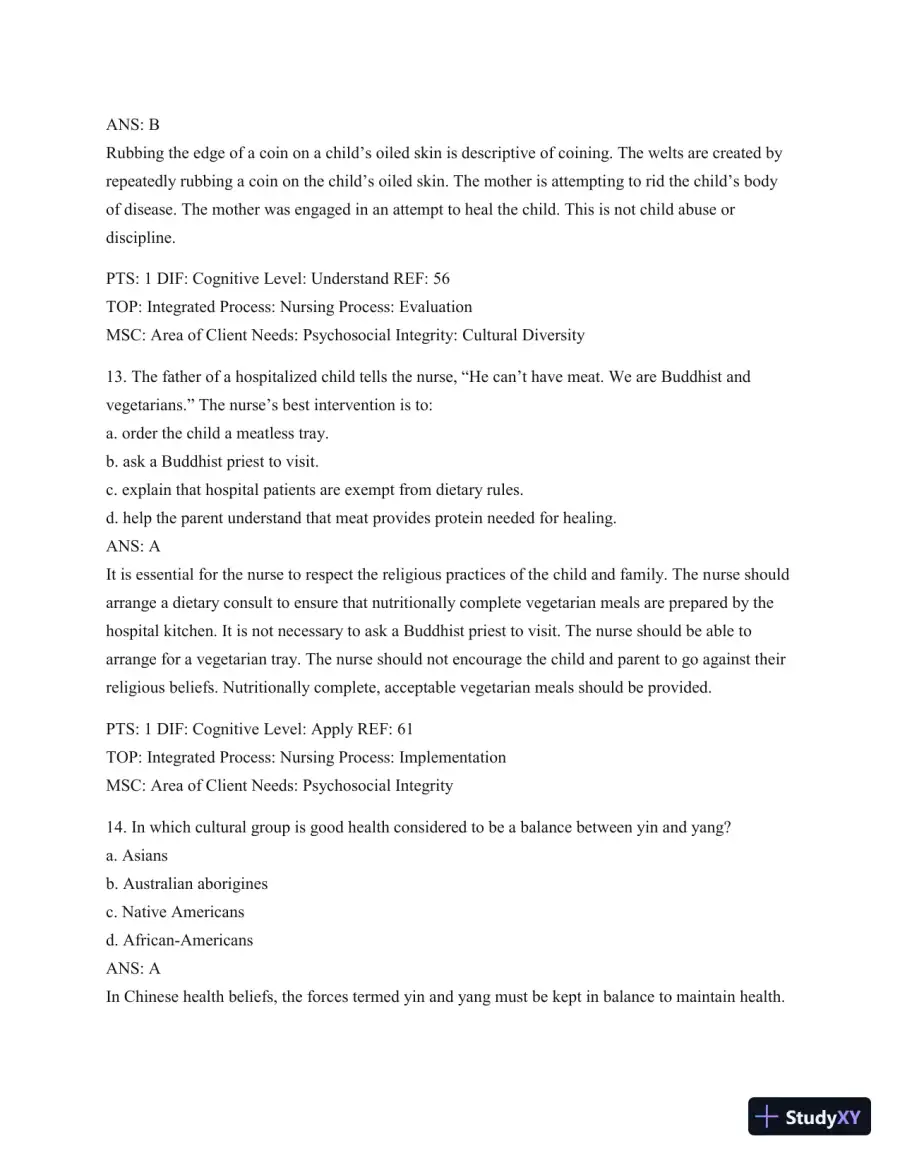 Test Bank For Wong's Essentials Of Pediatric Nursing, 9th Edition, page 30